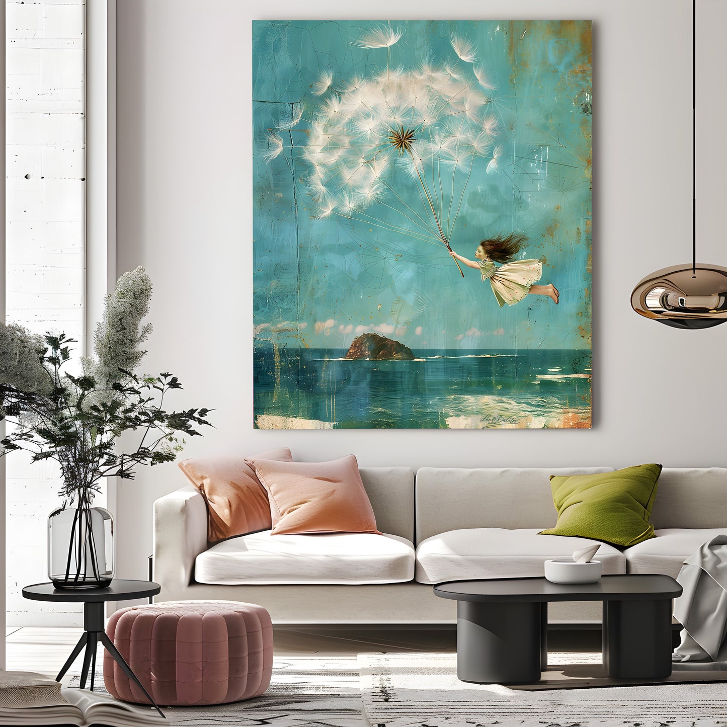 Dandelion Flight, Canvas Art print