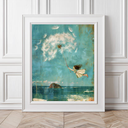 Dandelion Flight, Canvas Art print