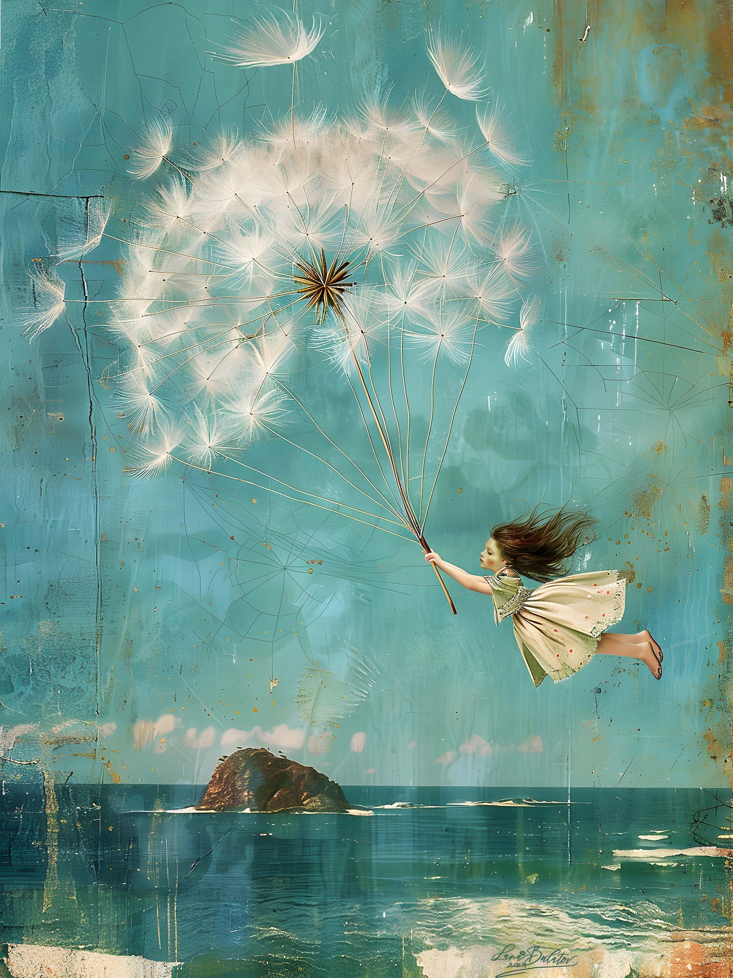 Dandelion Flight, Canvas Art print