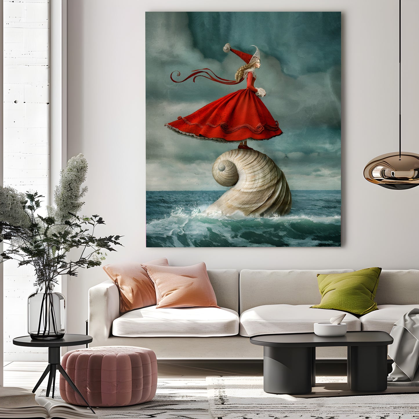 Lady in Red, Canvas Art print