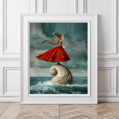 Lady in Red, Canvas Art print