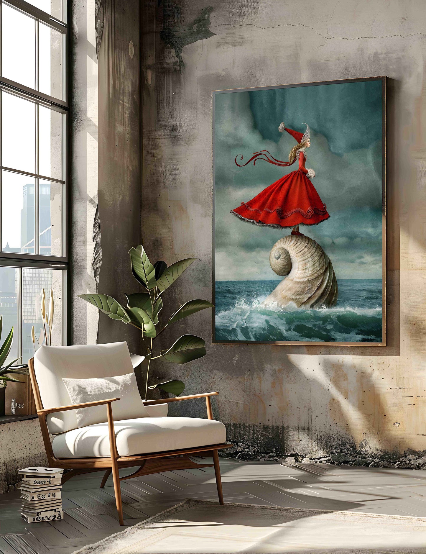 Lady in Red, Canvas Art print