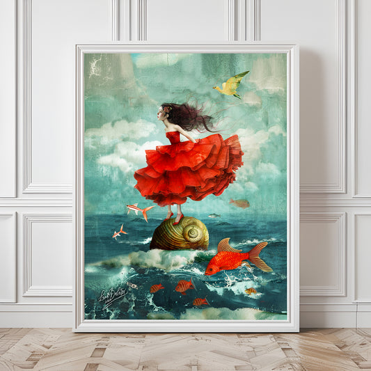 Ocean Red - Giclée Fine Art PAPER Print