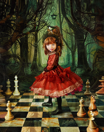 Custom Art "Girl's Gambit" - Printed on Canvas or Giclée Fine Art PAPER