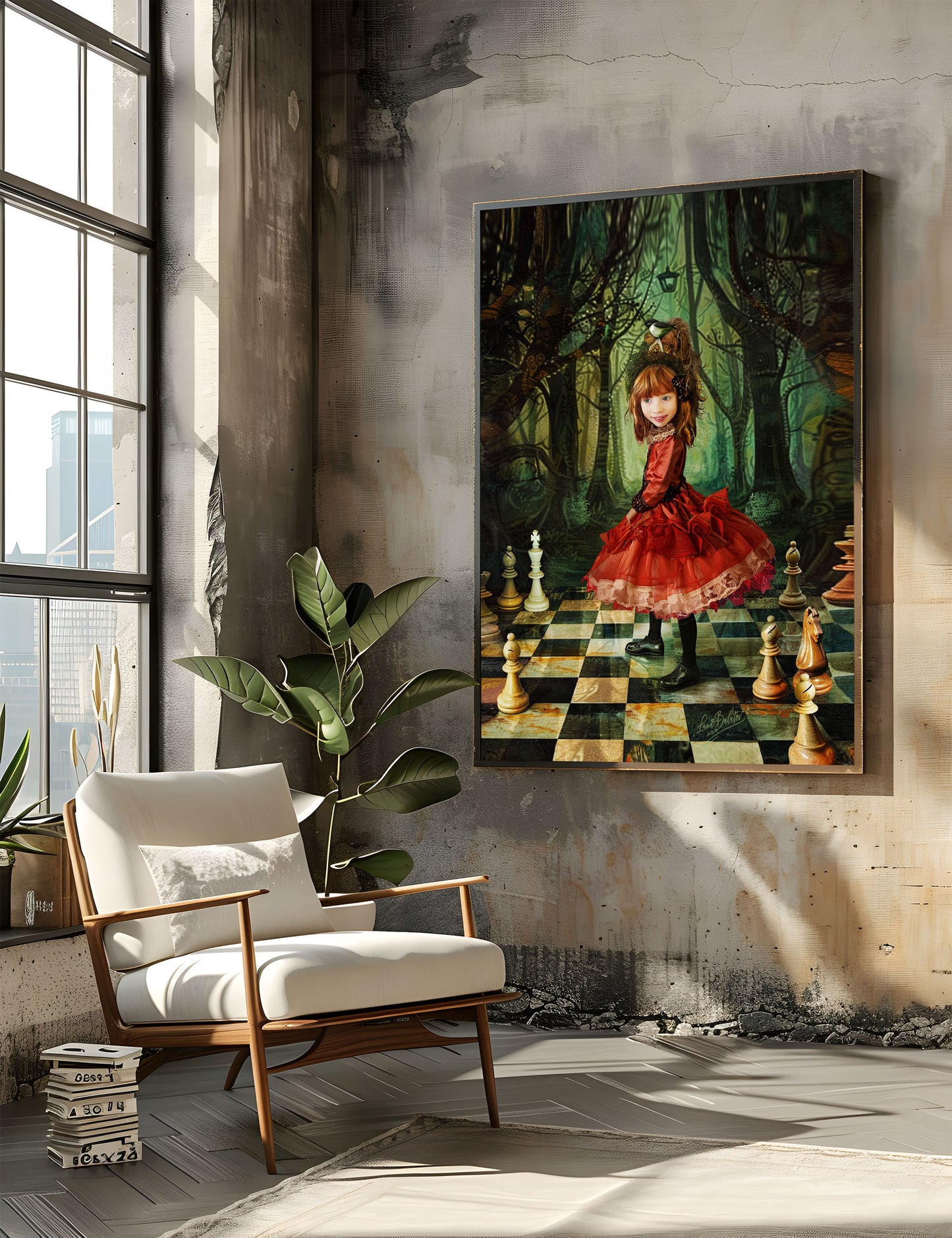 Custom Art "Girl's Gambit" - Printed on Canvas or Giclée Fine Art PAPER