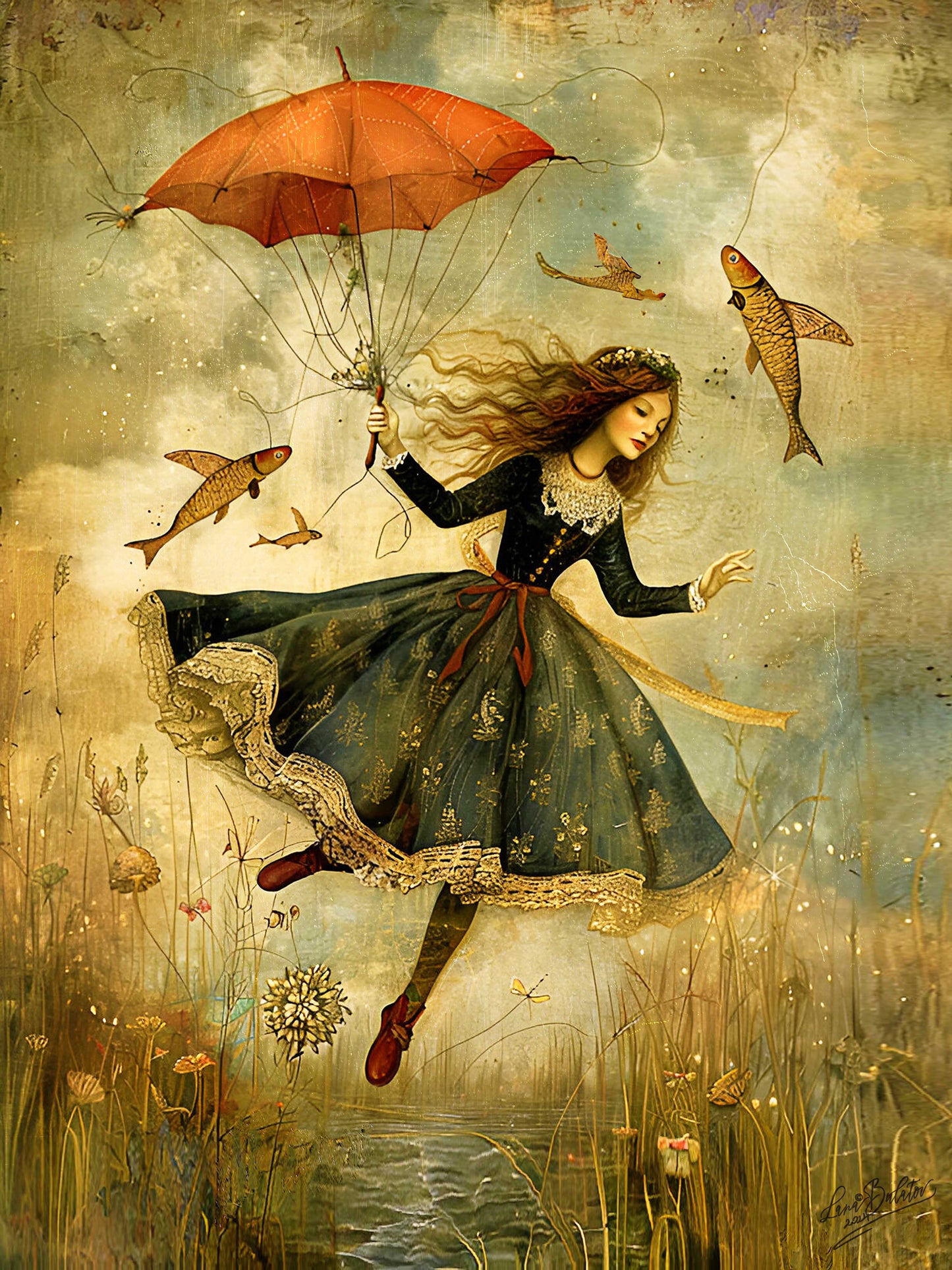 Umbrella Dream - Giclée Fine Art PAPER Print