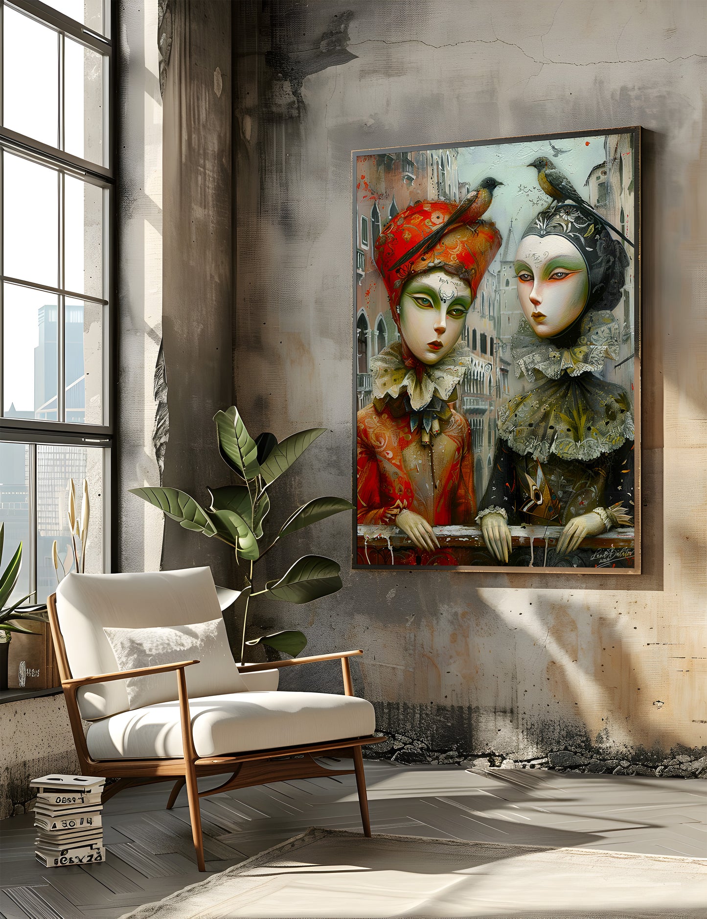 Venetian Red and Black, Canvas Art print